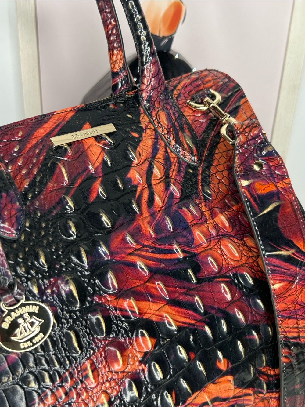 Brahmin Caroline Spice Melbourne Satchel & Ady Wallet - Picture 4 of 16